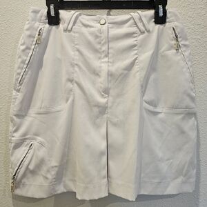 DKNYGolf  Skirt Women White Built In Shorts Mini Skort Golf Size 10